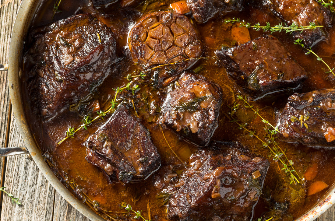 The BEST Garlic Braised Short Ribs
