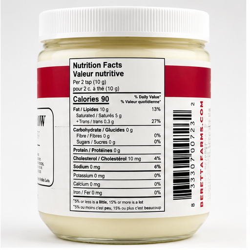 Premium Grass Fed Beef Tallow