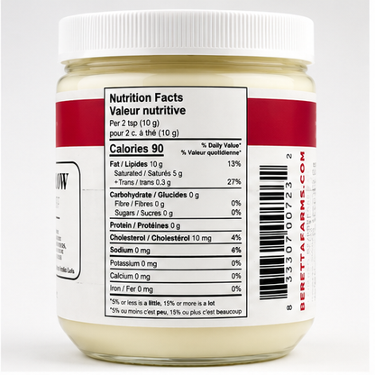 Premium Grass Fed Beef Tallow