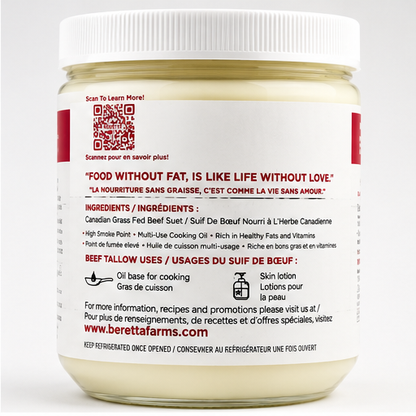 Premium Grass Fed Beef Tallow