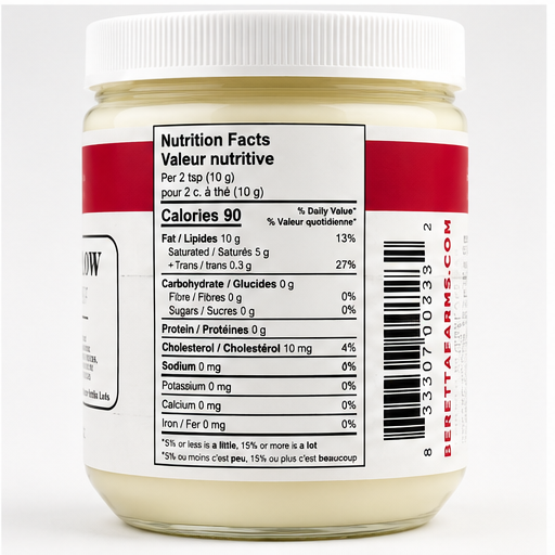 Premium Grass Fed Bison Tallow