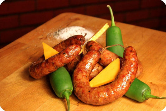 Berryman meat Fresh Sausage - Jalapeno & Smoked Cheddar - approx. 1 lb / package