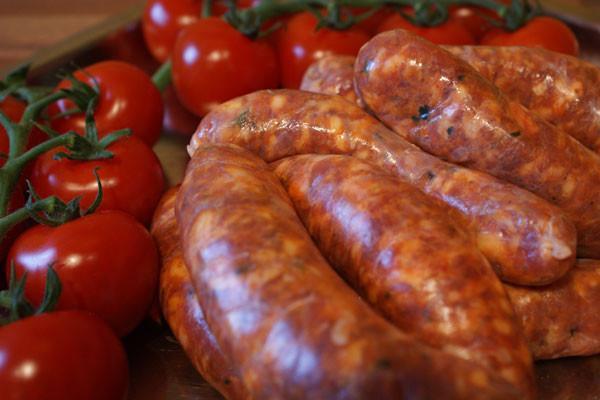 Berryman meat Fresh Sausage - Sundried Tomato, Spinach & Feta - Approx. 1lb / package