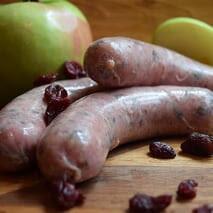 Berryman meat Fresh Sausage - Sweet Apple & Cranberry - approx. 1 lb / package